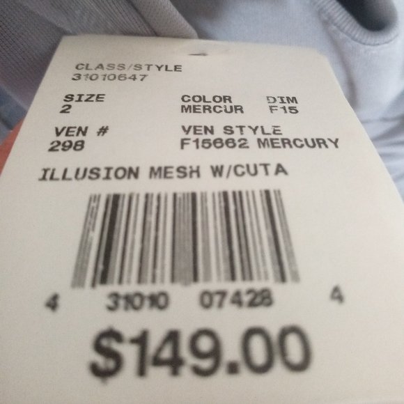 David's Bridal Long Mesh Dress Size 2 - Picture 4 of 7